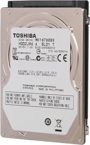 TOSHIBA MK1676GSX (HDD2J96) 160GB 5400 RPM SATA 2.5