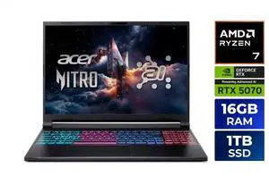 Acer Nitro V16 Gaming Laptop - AMD Ryzen 7 260 - NVIDIA GeForce