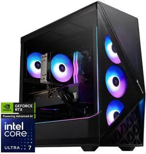 iBUYPOWER Slate 9 Black Gaming PC Desktop - Intel Core Ultra 7