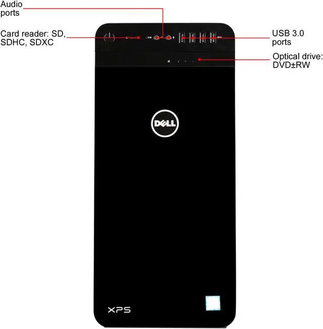 DELL Desktop Computer XPS 8920 XPS8920-7673BLK Intel Core i7-7700