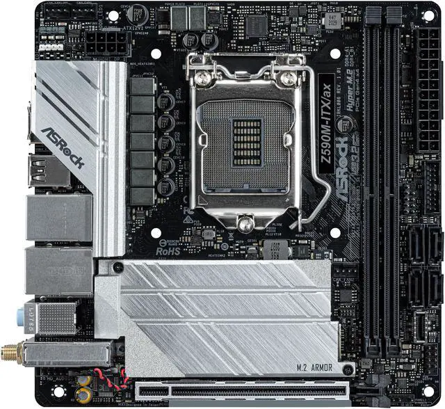 ASRock Z590M-ITX/AX LGA 1200 Mini ITX Intel Motherboard - Newegg.com