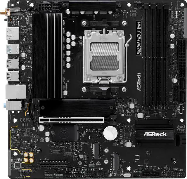 ASRock B850M PRO-A WIFI AM5 Micro ATX Motherboard - Newegg.com