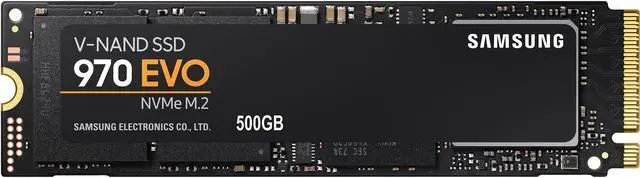 SAMSUNG 970 EVO M.2 2280 500GB PCIe Gen3. X4, NVMe 1.3 V-NAND 3