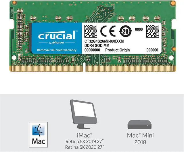 Crucial 32GB 260-Pin DDR4 SO-DIMM DDR4 2666 (PC4 21300) Laptop