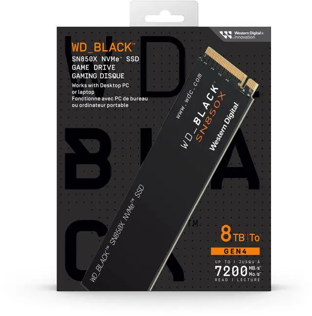 WD_BLACK 8TB SN850X NVMe Internal Gaming SSD Solid State Drive