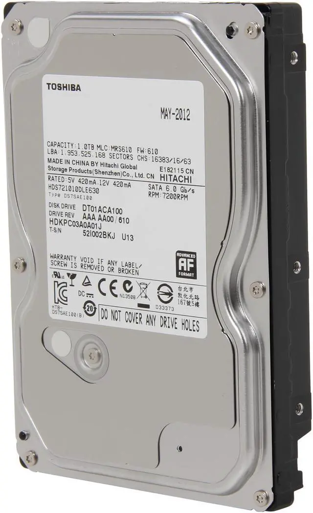 TOSHIBA DT01ACA100 1TB 7200 RPM 32MB Cache SATA 6.0Gb/s 3.5