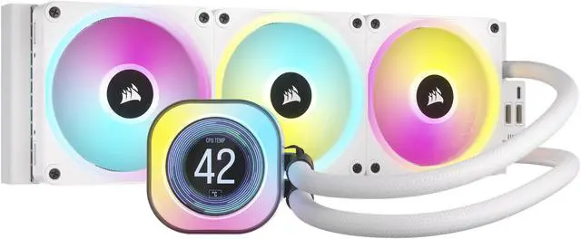 CORSAIR iCUE LINK H150i LCD Liquid CPU Cooler - QX120 RGB Fans