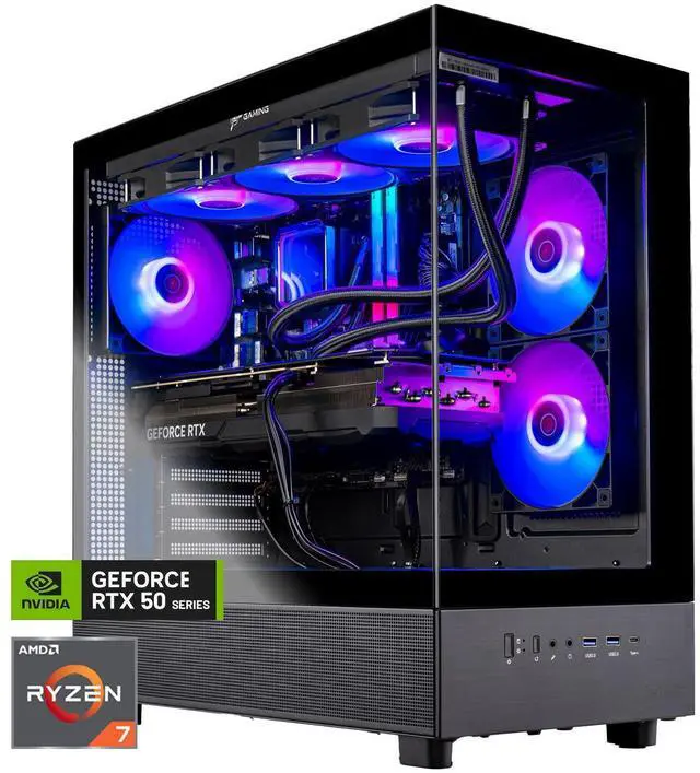 Skytech Azure Gaming PC Desktop, Ryzen 7 9800X3D 4.7 GHz (5.2 GHz