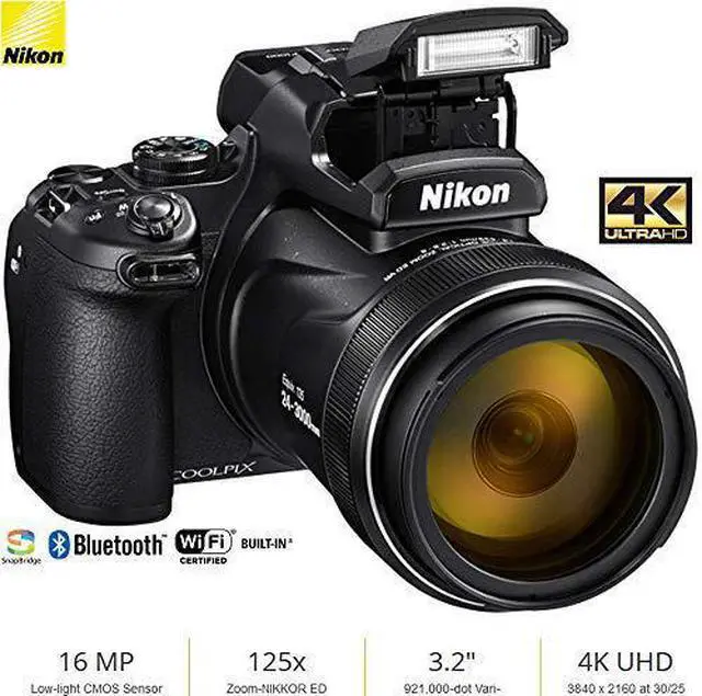 Refurbished: Nikon COOLPIX P1000 16MP 125x Super-Zoom Digital