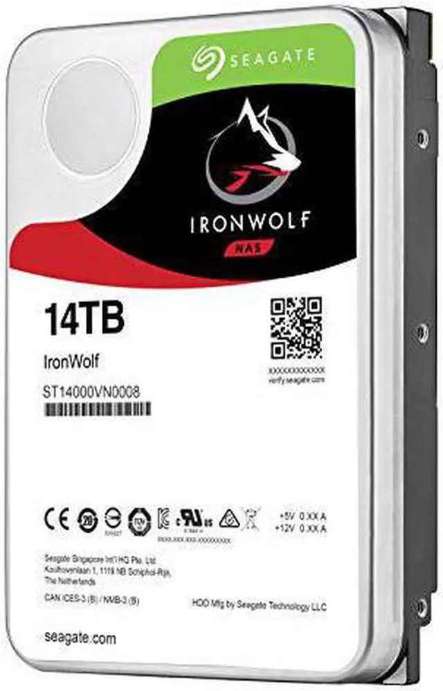 Seagate IronWolf 14TB NAS Internal Hard Drive HDD - 3.5 Inch SATA