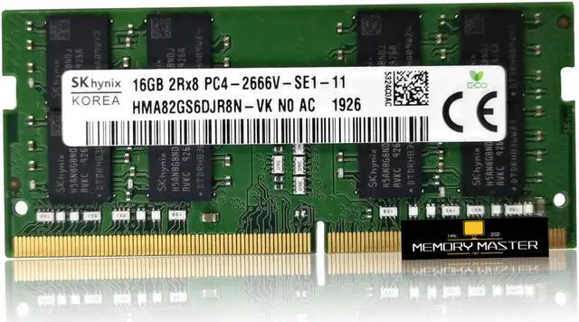 Hynix 16GB HMA82GS6DJR8N-VK DDR4-2666MHz RAM is SODIMM PC4-21300