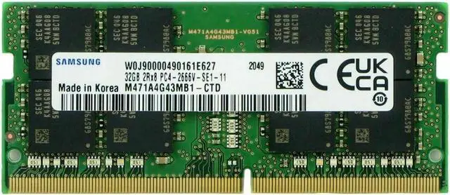 Samsung 32Gb Ddr4 Sodimm 2666 Mhz Pc4-21300 Laptop Memory Ram