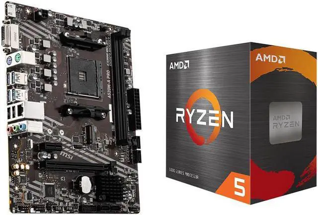 MSI A520M-A PRO AM4 AMD A520 SATA 6Gb/s USB 3.0 Micro ATX AMD