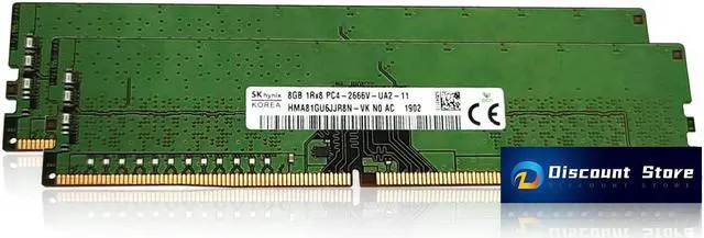 SK Hynix 16GB(2X8GB) DDR4 1RX8 PC4-21300 HMA81GU6JJR8N-VK UIMM