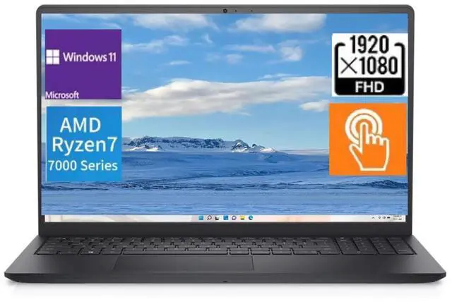 Dell Inspiron laptop - 15.6 FHD Touchscreen - AMD Ryzen 7 7730U