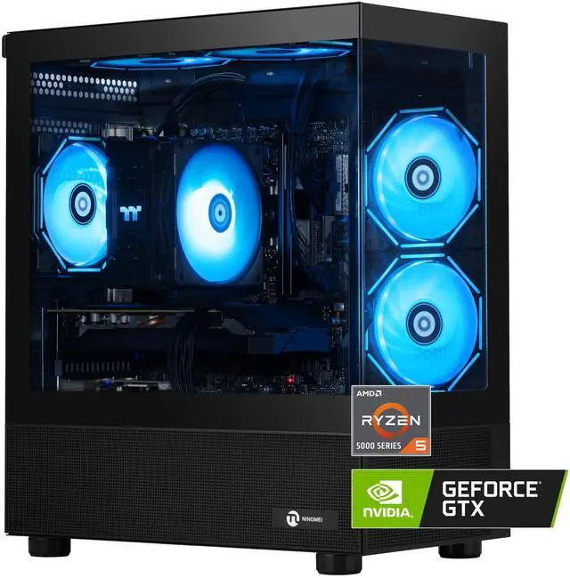 Ningmei Gaming PC Desktop, AMD Ryzen 5 5500 4.2GHz, GeForce GTX