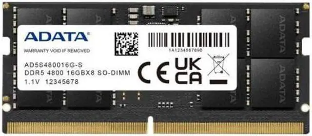ADATA Premier 16GB (1x16GB) DDR5 4800MHz CL40 PC5-38400 262-Pin