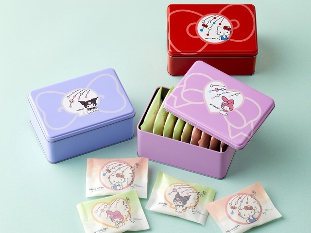 ハローキティ、マイメロディ、クロミが「もち吉」にやってきた