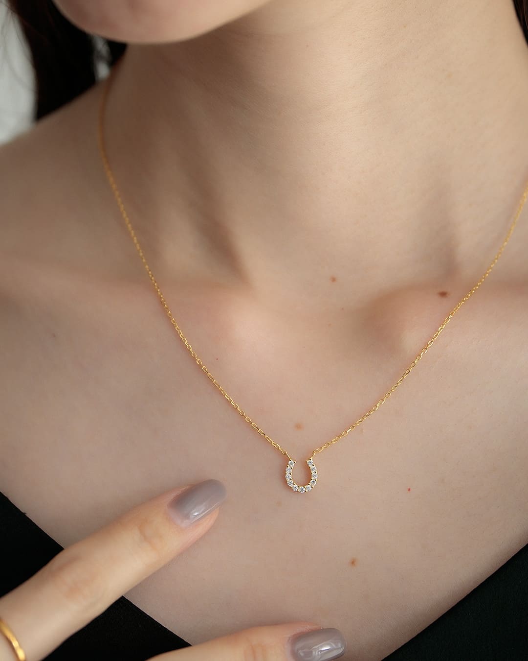 2/20(金)20:00～再入荷】【S925/18KGP】ホースシューモチーフ