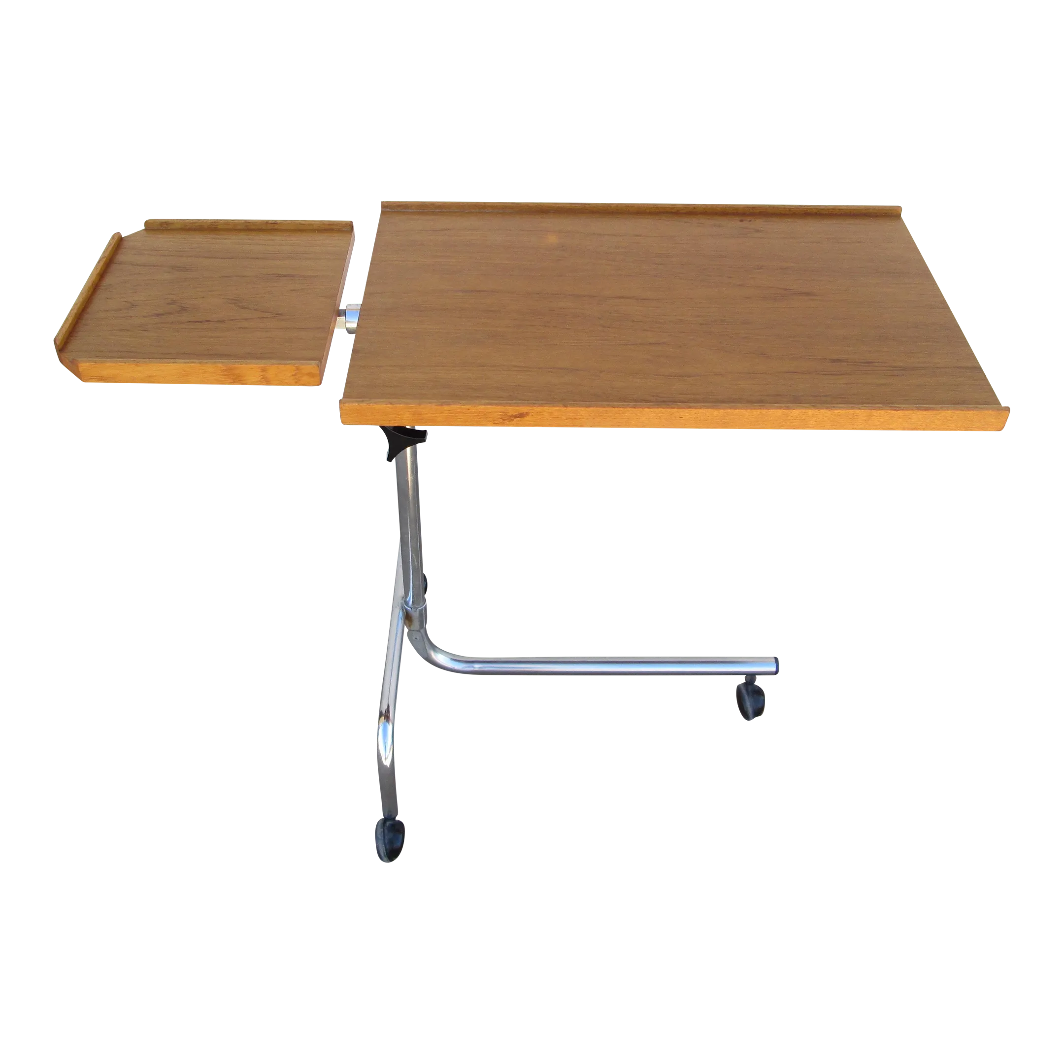 HMN Danecastle Teak Chrome Music Stand Danish Modern | Chairish