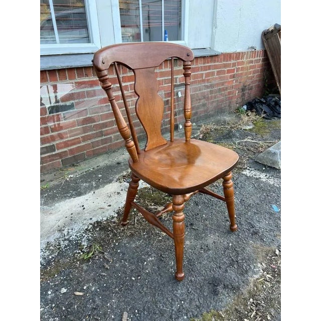 1960s Vintage Colonial Heywood Wakefield Maple Dining Chairs - Set