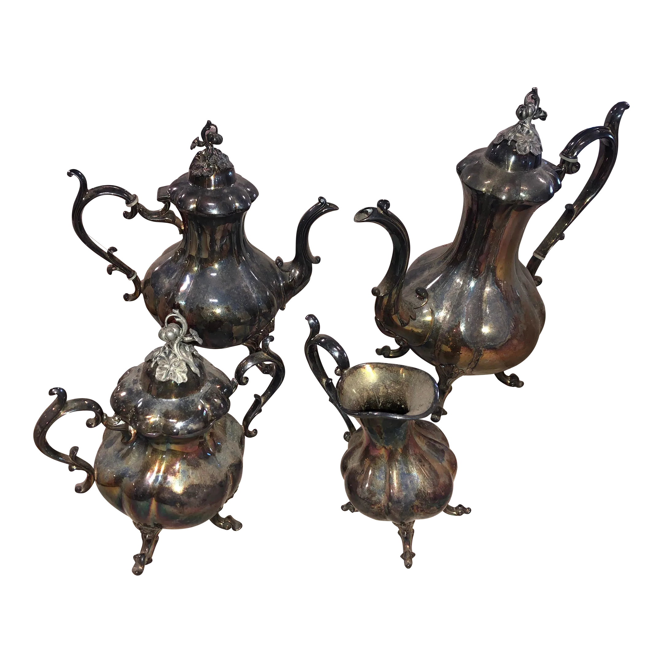 1950s Reed & Barton Winthrop Silverplate Coffee & Tea Service 1795