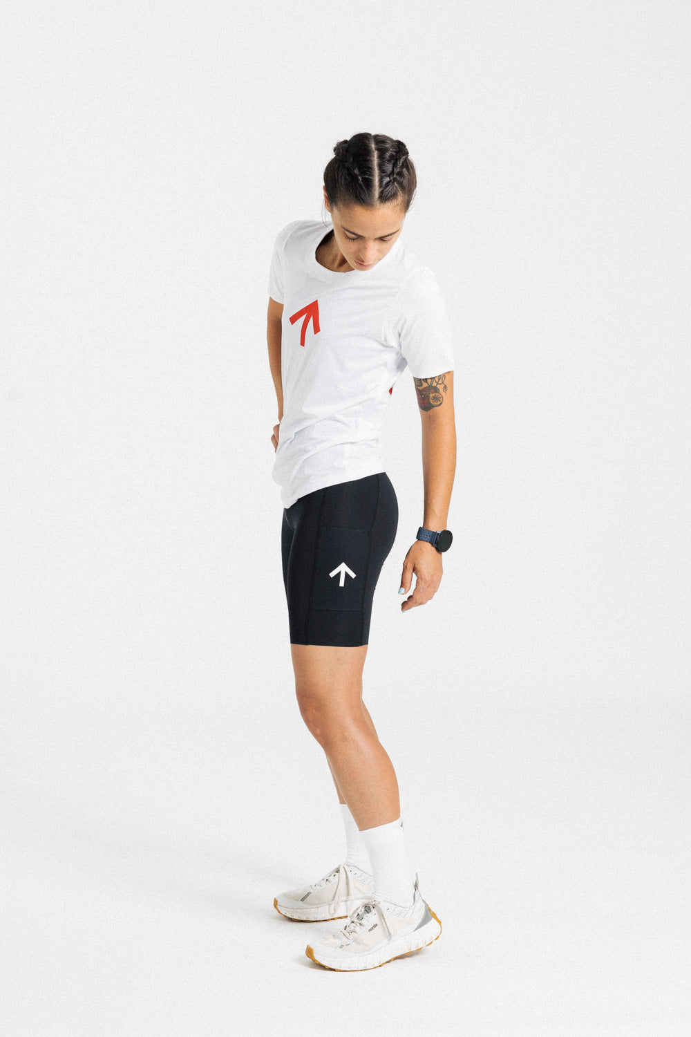 AROW Lightweight Tee - White and Ordnance Orange – Chance Running