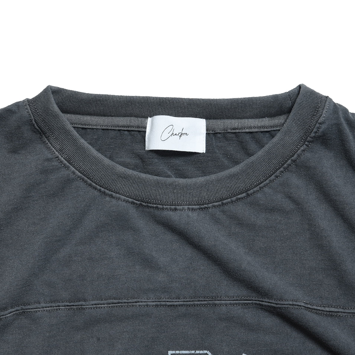 PIGMENT DYE PRINT FOOTBALL T-SHIRT