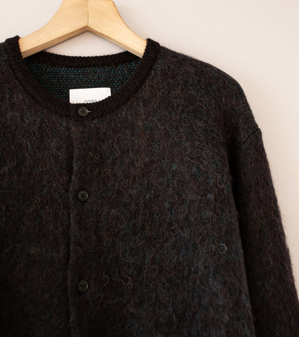 Stein 'Kid Mohair Mix Jacquard Knit Cardigan' (Brown Mix) – C'H'C'M'