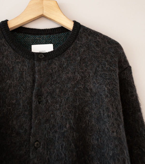 Stein 'Kid Mohair Mix Jacquard Knit Cardigan' (Charcoal Mix) – C'H
