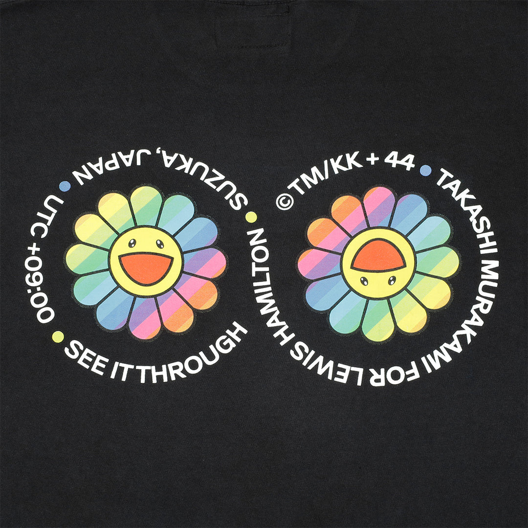 Lewis Hamilton×Takashi Murakami Speedway Long Sleeve BLACK T-shirt