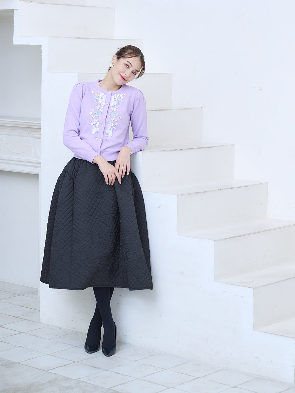 フラワーキルティングスカート｜【公式】Chestyオンラインショップ