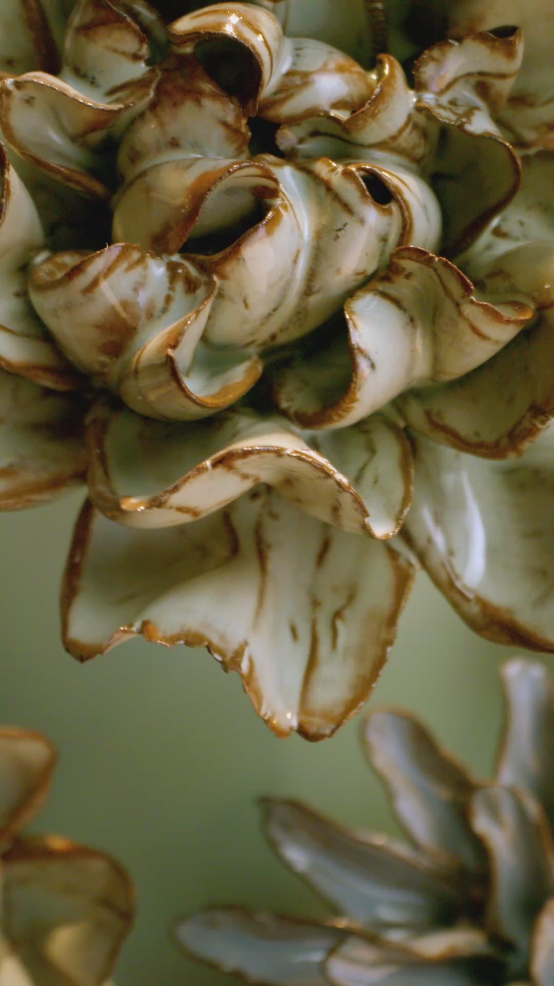 Artificial Blue Ceramic Flowers - Large Wall Art