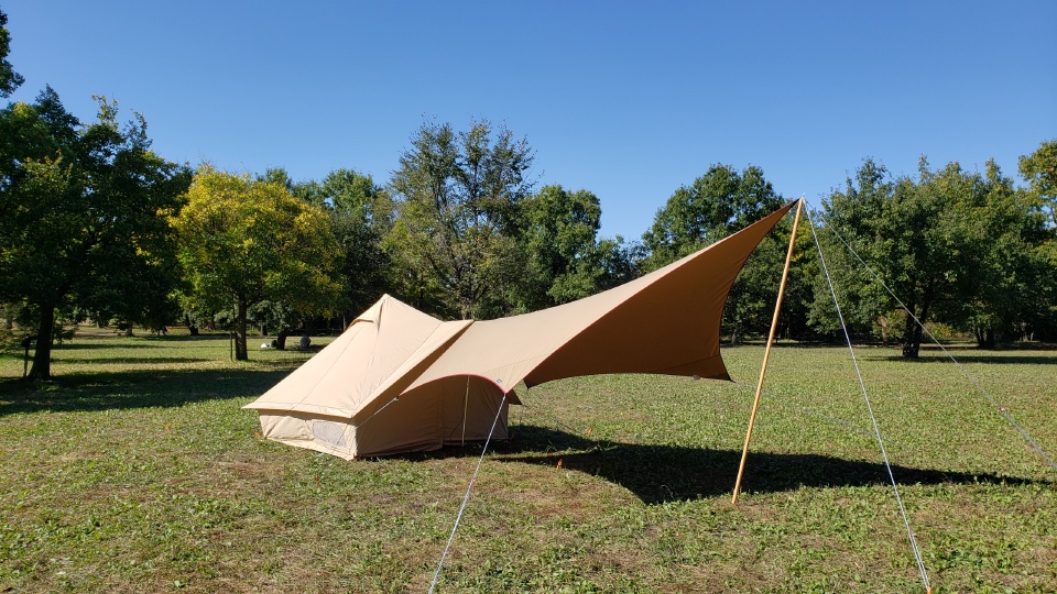 DOD/ショウネンテントTC] ～タープ連結の儀～｜ちばんぶー9の備忘録