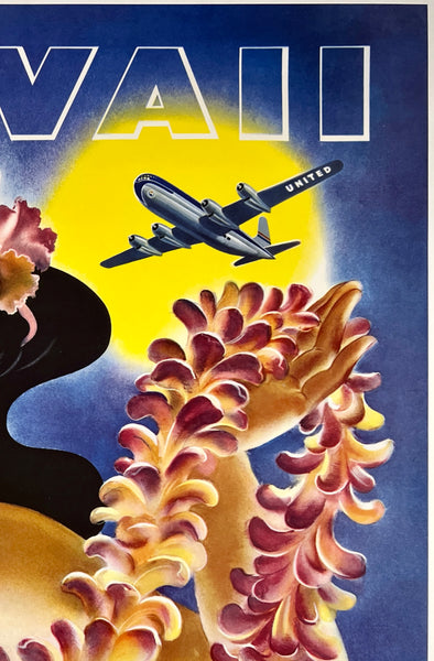 HAWAII Poster UNITED AIR LINES – CHICAGO VINTAGE POSTERS