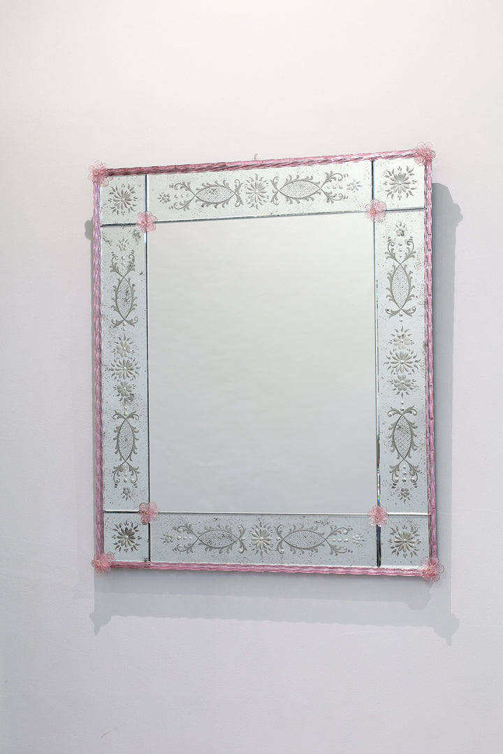 ムラーノガラス（ベネチアングラス）鏡「ローザフレーム」 – chisa