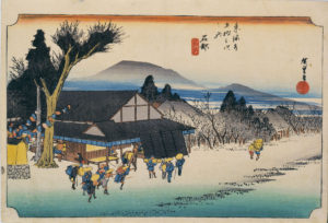 蒲原 夜之雪｜東海道五十三次｜知足美術館