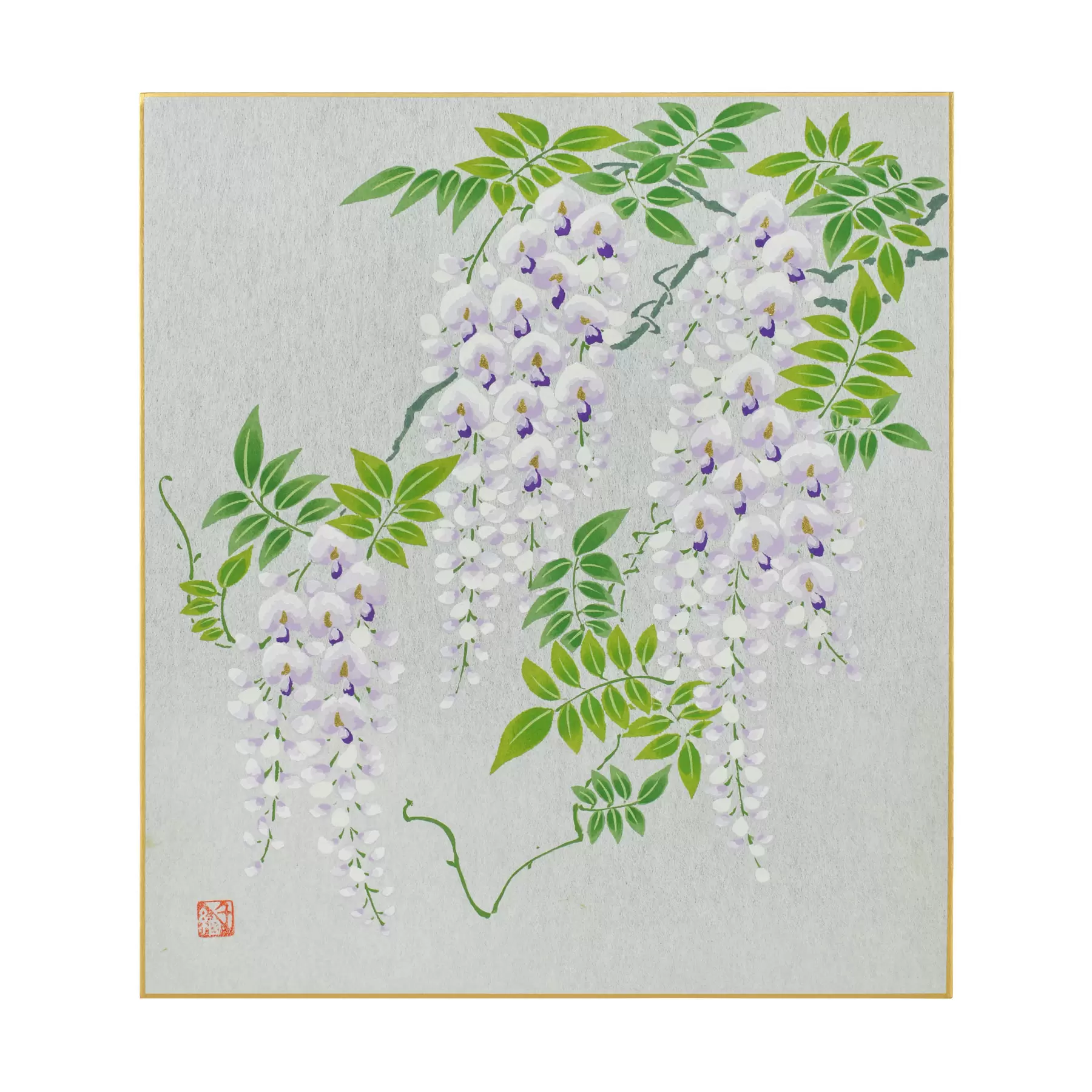 千總 - オンラインショップ - / 【友禅色紙】春｜大｜大枝垂れ藤