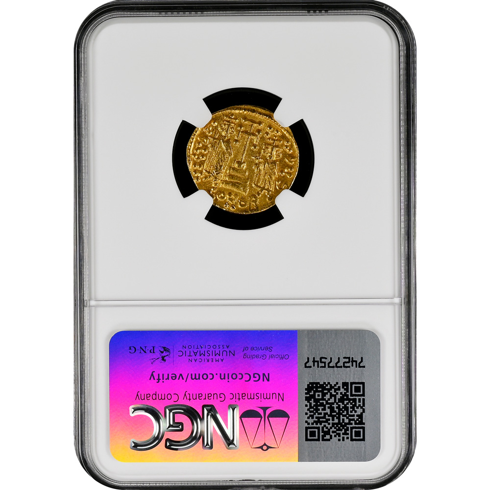 Constantine IV Byzantine Gold Solidus NGC XF - CV Coin