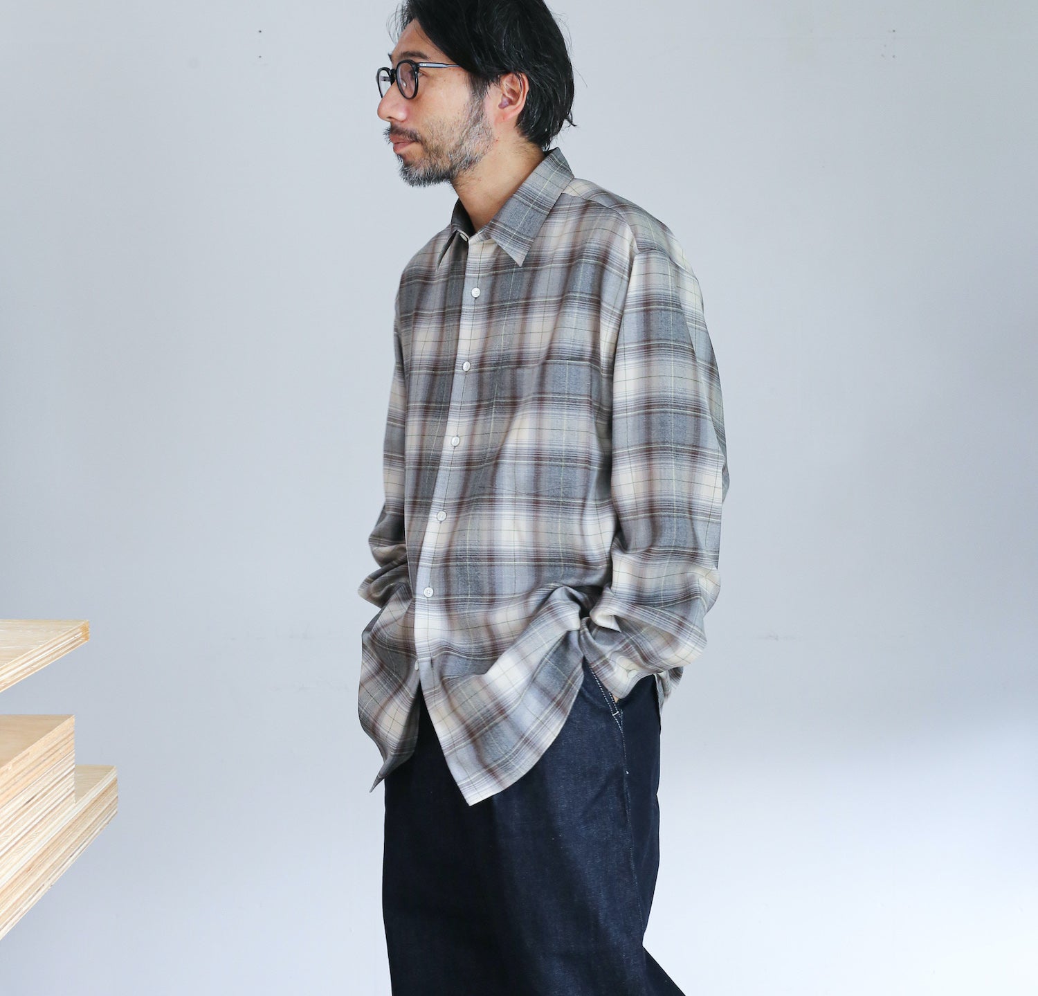 AURALEE SUPER LIGHT WOOL CHECK SHIRTS – Chum!