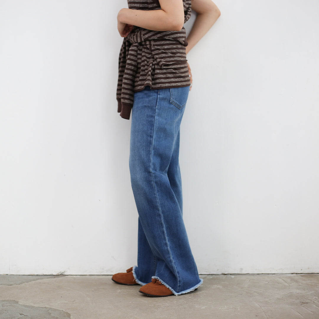 PHEENY Vintage denim semi flared pants – Chum!