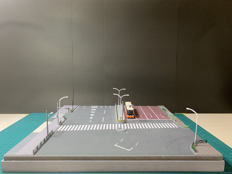 首都高箱崎ジャンクションをNゲージサイズのジオラマで再現！紙を使っ