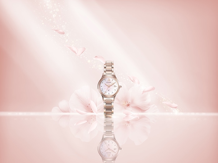 シチズン クロスシー』 人気のhikari コレクションから 桜の花の繊細な