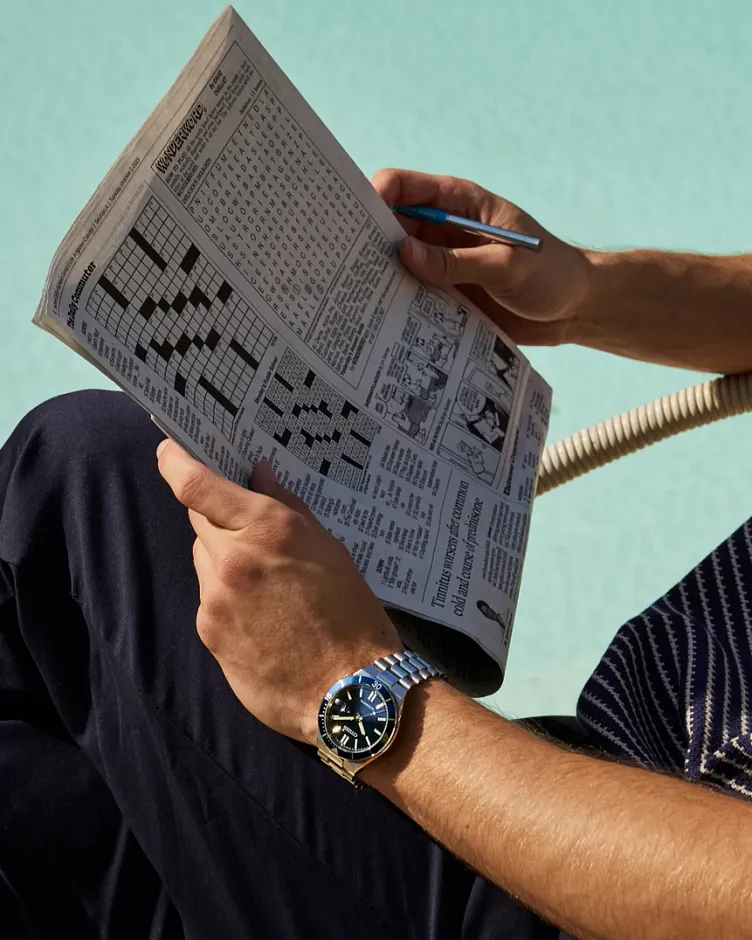 TSUYOSA Shore Navy Dial Stainless Steel Bracelet NJ0230-59L | CITIZEN