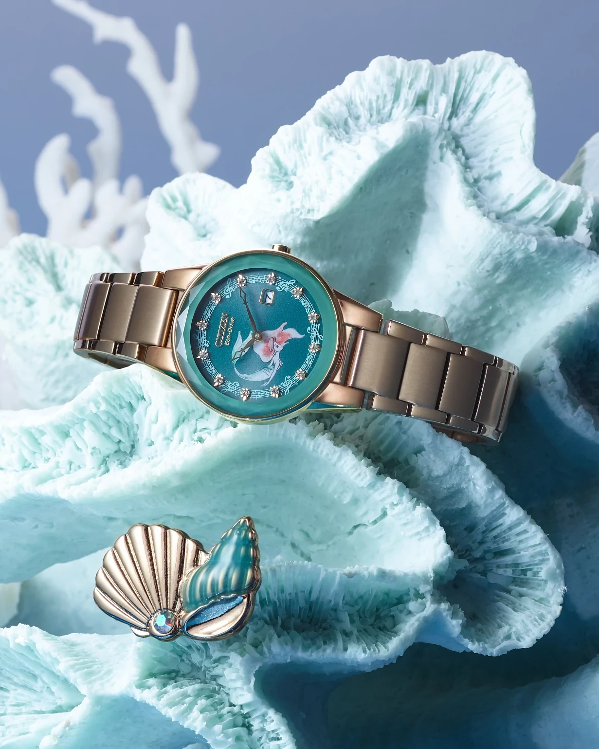 Ariel Green Dial Stainless Steel Bracelet GA1073-63W | CITIZEN