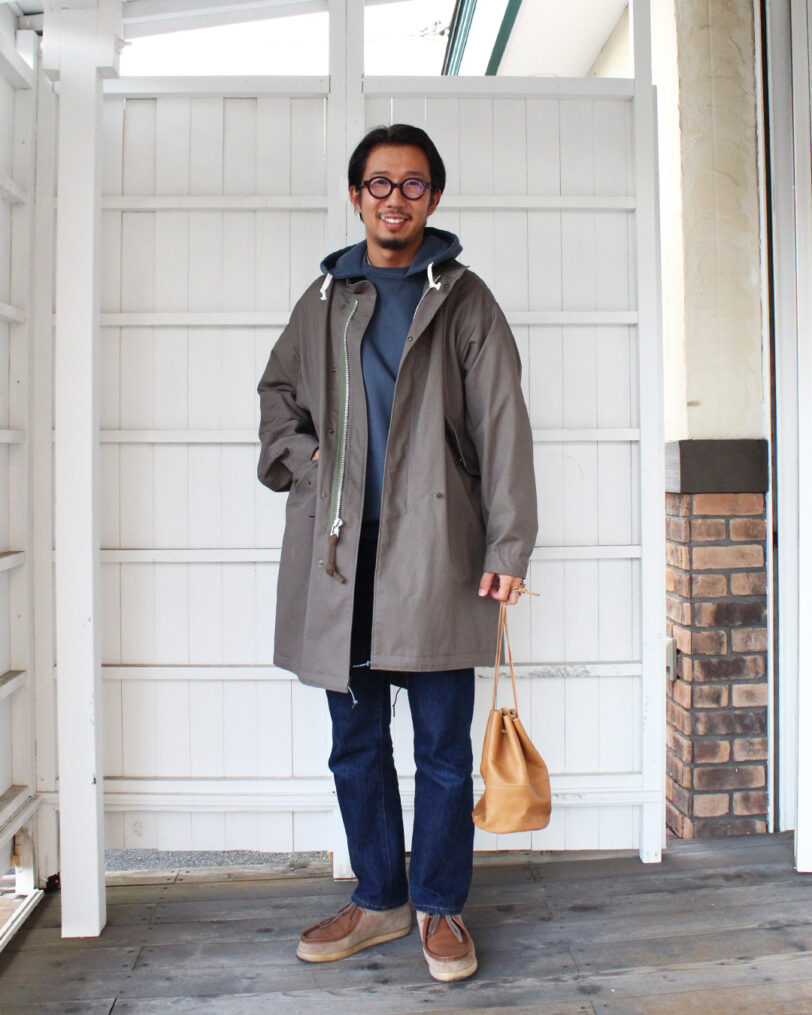 WORKERS Heavy Sweat “ATOZUKE-PARKA” Fade Navy – by CITRON