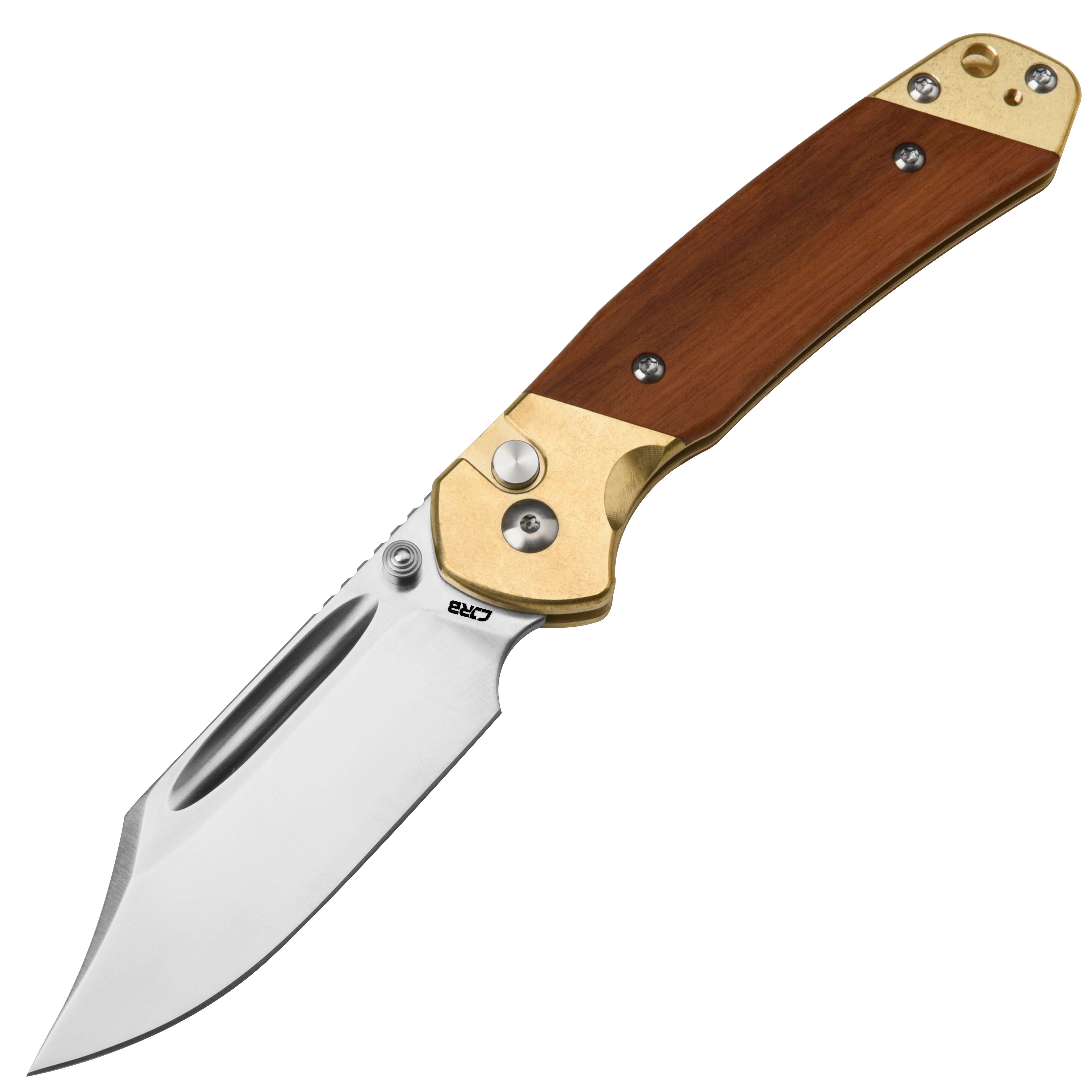 CJRB Bowie Pyrite J1942SJ AR-RPM9 Blade Brass and Wood Handle