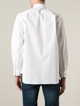 コムデギャルソン プレイ(Play) メンズ白シャツ 赤ハートワッペン