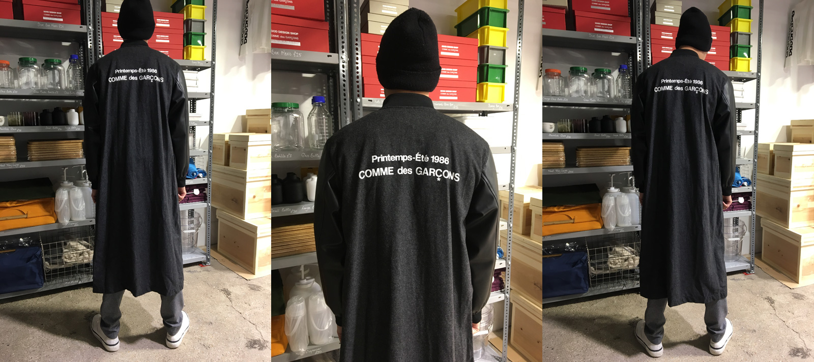 コムデギャルソンCDGスタッフコート レザー×ウール版 サカナクション