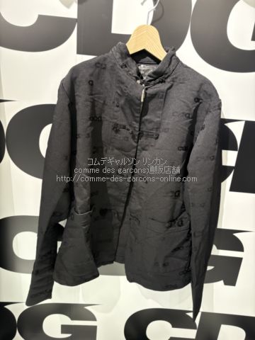 コムデギャルソン限定 CDG チャイナジャケット-ポリエステル縮絨
